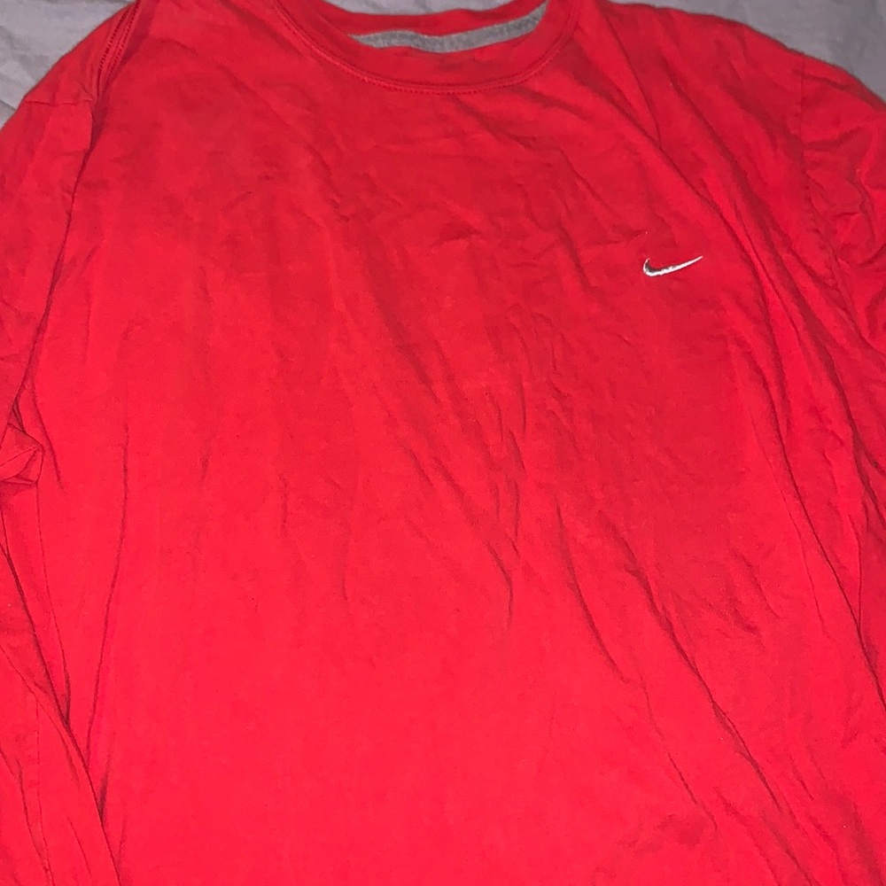 Red nike long sleeve